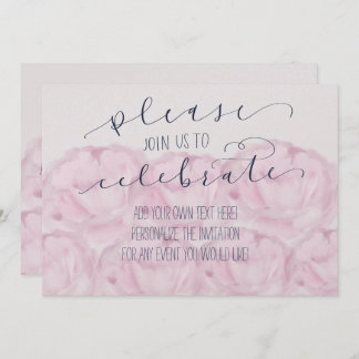 Please join us to celebrate calligraphy and peony invitation
