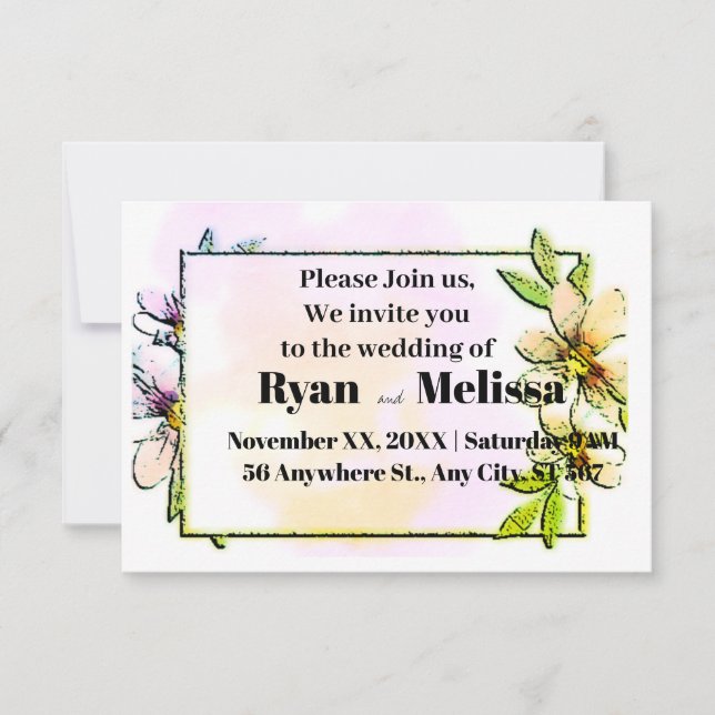 Please Join us, We invite you to the wedding of (Front)