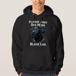 Please Just One More Black Lab Dog Hoodie