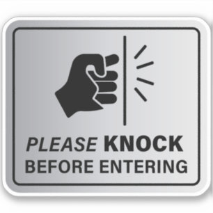 Please Knock Sign