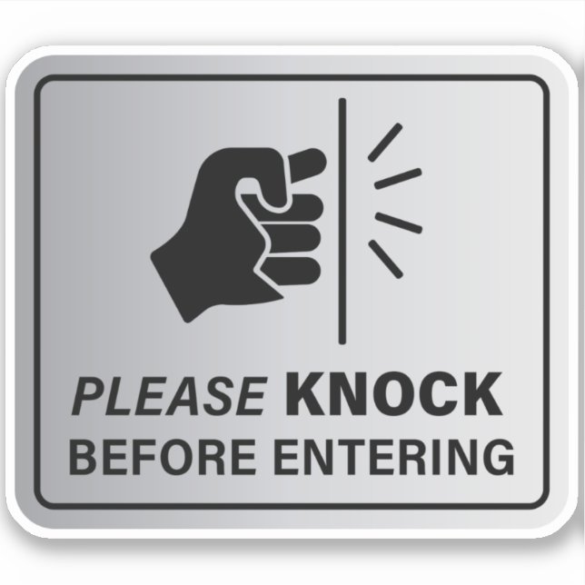 Please Knock Sign (Front)