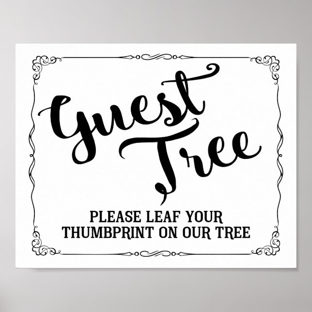 please leaf your thumbprint on our tree guest book (Front)