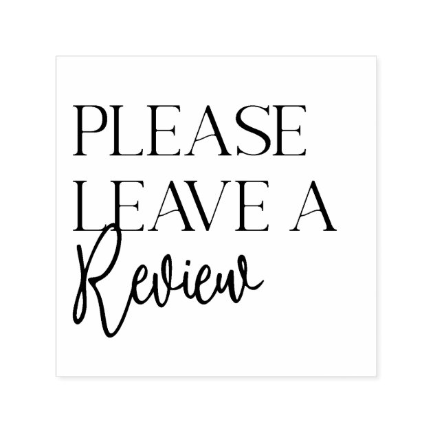 Please leave a review Stamp Zazzle