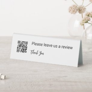 Please Leave Us a Review QR Code Thank You White