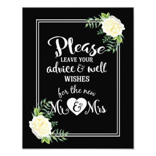 Please leave your advice & well wishes sign