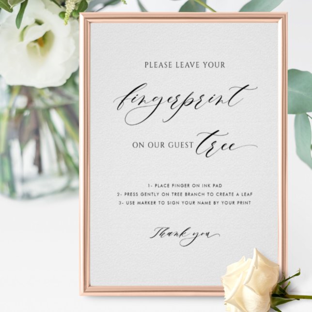 Please Leave your Fingerprint Guest Tree Sign (Creator Uploaded)