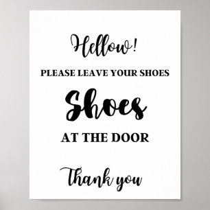 please leave your shoes at the door poster