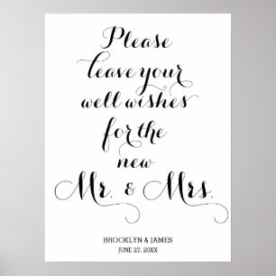 Please Leave Your Well Wishes Wedding Sign