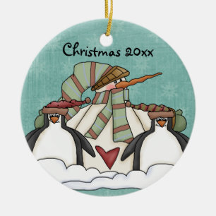 Please Let it Snow  Snowman Keepsake Ornament