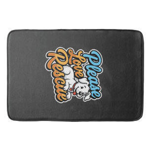 Please Love Rescue Dog Bath Mat