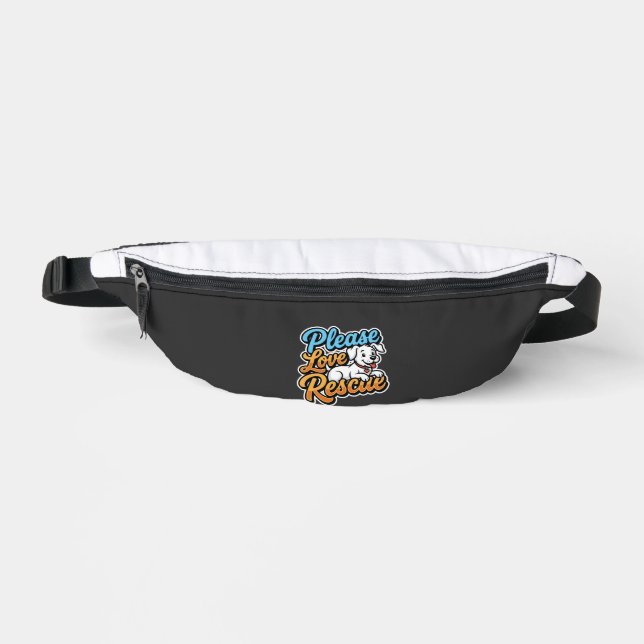 Please Love Rescue Dog Bum Bags (Front)