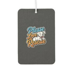 Please Love Rescue Dog Car Air Freshener