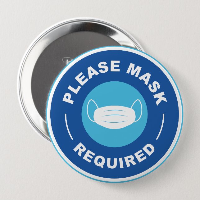 Please Mask Required 10 Cm Round Badge (Front & Back)