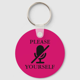 Please Mute Yourself Key Ring