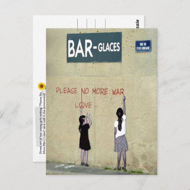 Please No More War / Love, Normandy, France -  Postcard (Front/Back)