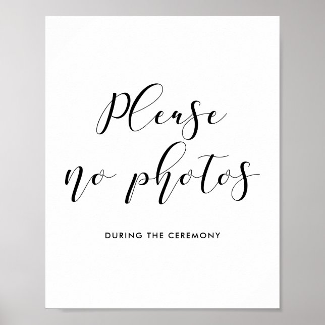 Please no photos wedding sign (Front)