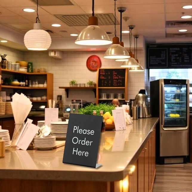 Please Order Here Black Pedestal Sign (Creator Uploaded)