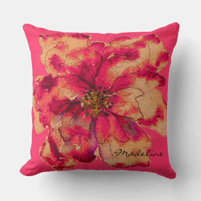 Please Paint Me Autumn Floral Pillow (Front)