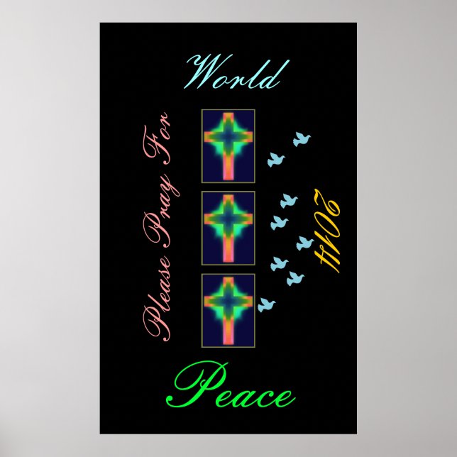 please pray for world peace 2014 poster (Front)