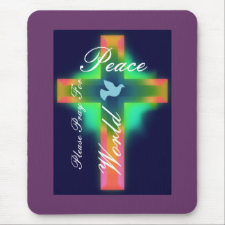 please pray for world peace mouse mat