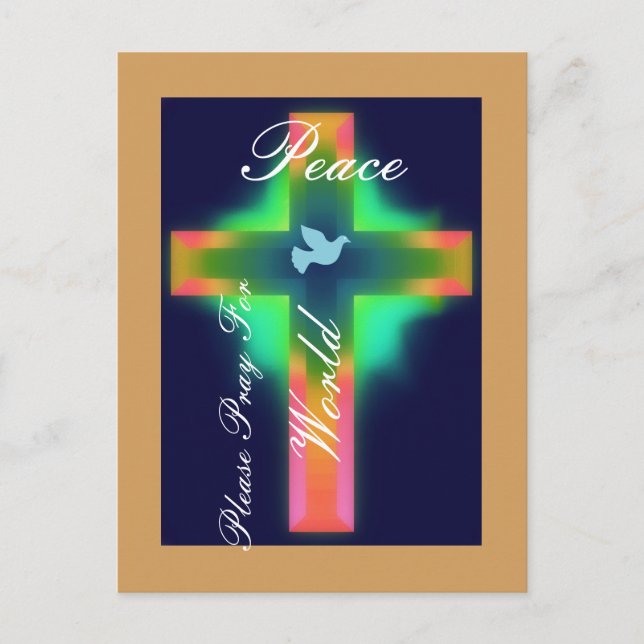 please pray for world peace postcard (Front)