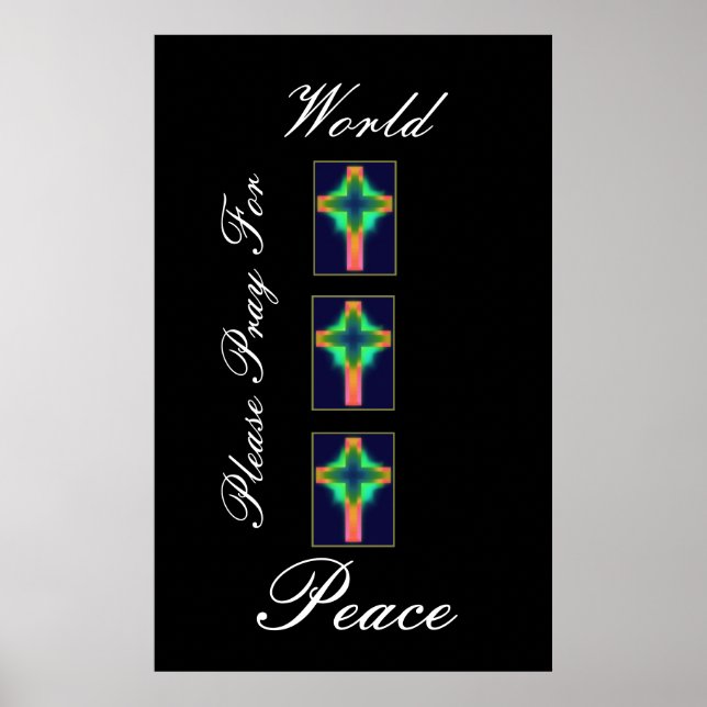 please pray for world peace poster (Front)