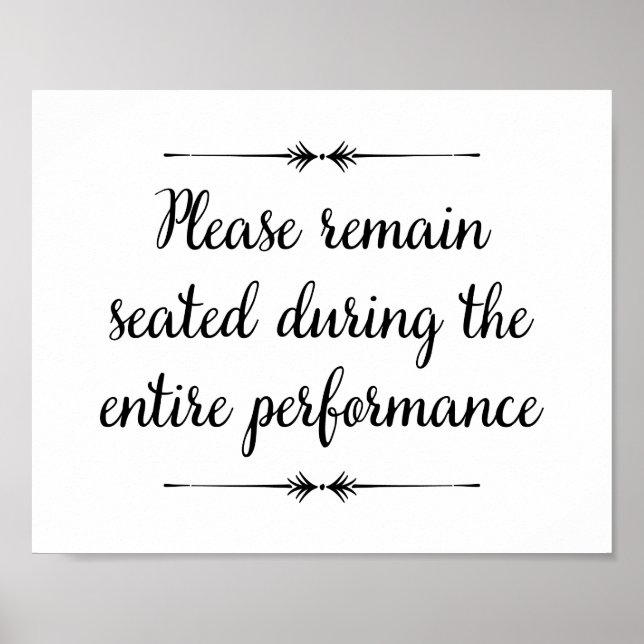 Please Remain Seated Bathroom Print - Landscape (Front)