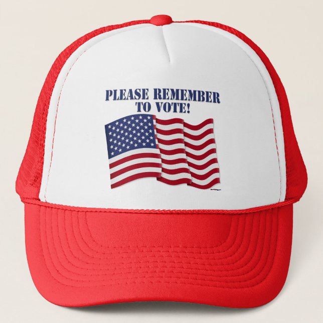 PLEASE REMEMBER TO VOTE! TRUCKER HAT (Front)