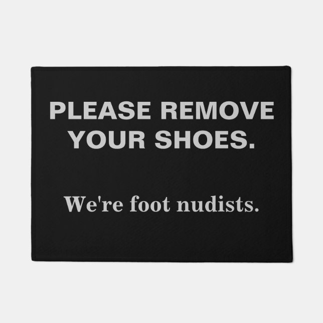 PLEASE REMOVE YOUR SHOES DOORMAT (Front)