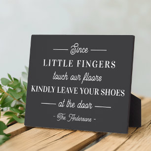 Please Remove Your Shoes Personalized Plaque