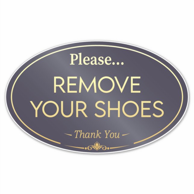 Please Remove Your Shoes Sign (Front)
