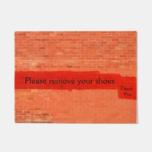 "Please remove your shoes. Thank you" Fun Unique Doormat