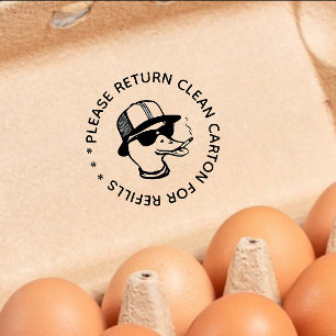 Please return carton egg stamp