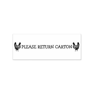 PLEASE RETURN CARTON RUBBER STAMP
