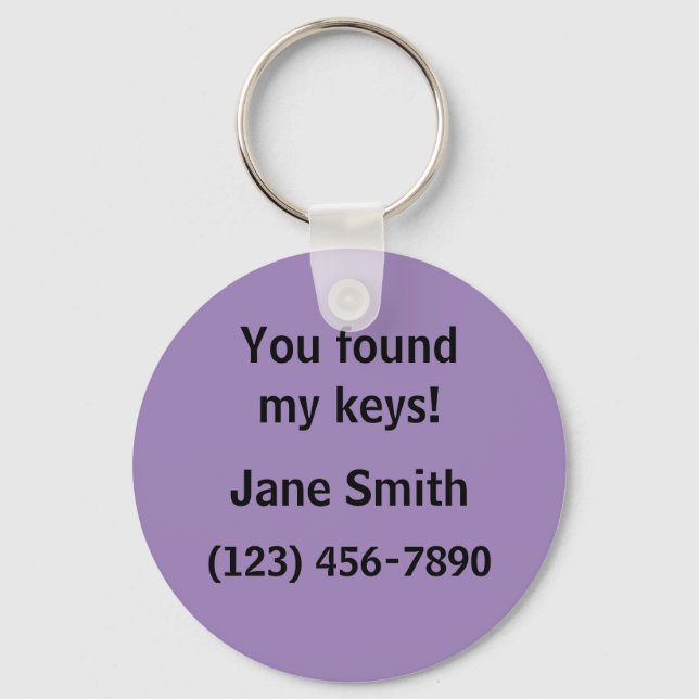 Please Return Lost Keys Keychain (Front)