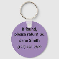 Please Return Lost Keys Keychain