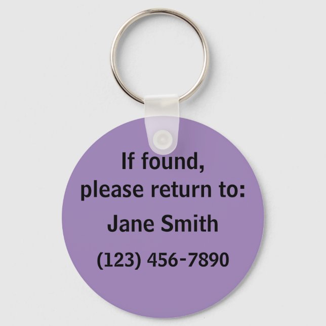 Please Return Lost Keys Keychain (Front)