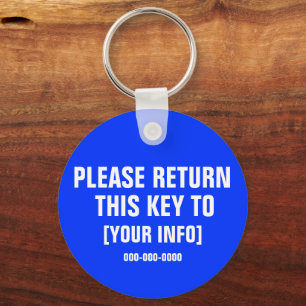 Please Return this Key with custom info Ring