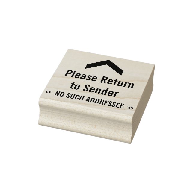 "Please Return to Sender", "NO SUCH ADDRESSEE" Rubber Stamp (Stamp)