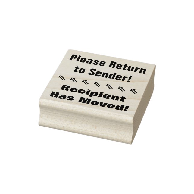 "Please Return to Sender!", "Recipient Has Moved" Rubber Stamp (Stamp)