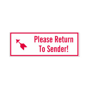"Please Return To Sender!" Rubber Stamp