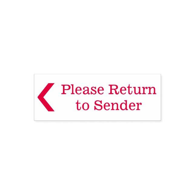 "Please Return to Sender" Rubber Stamp (Design)