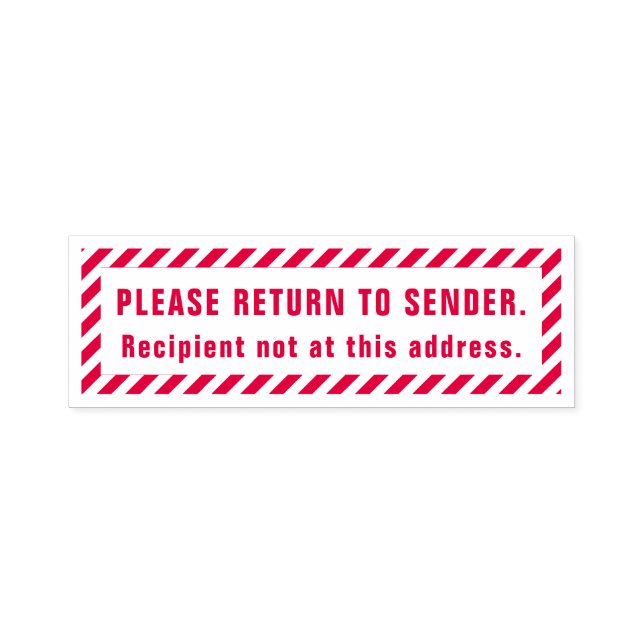 Please Return To Sender Self-inking Stamp (Design)