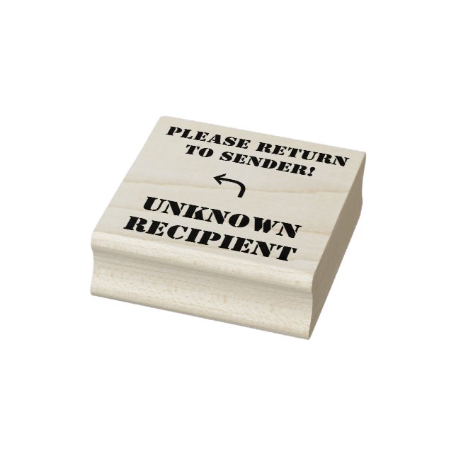 "PLEASE RETURN TO SENDER!", "UNKNOWN RECIPIENT" RUBBER STAMP (Stamp)