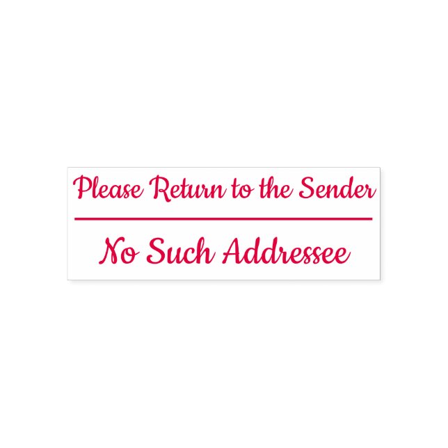 "Please Return to the Sender" Rubber Stamp (Design)