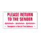 "PLEASE RETURN TO THE SENDER" Rubber Stamp