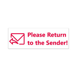 "Please Return to the Sender!" Rubber Stamp