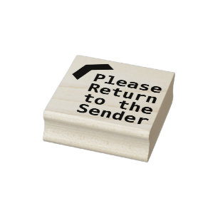 "Please Return to the Sender" Rubber Stamp