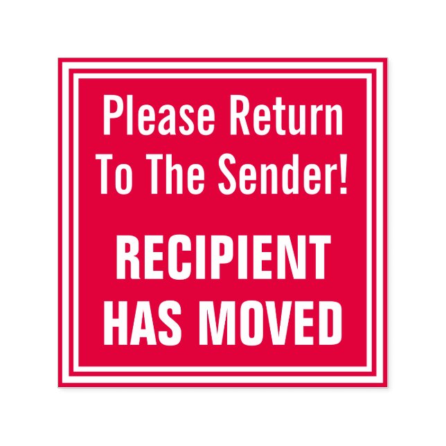 "Please Return To The Sender!" Rubber Stamp (Design)