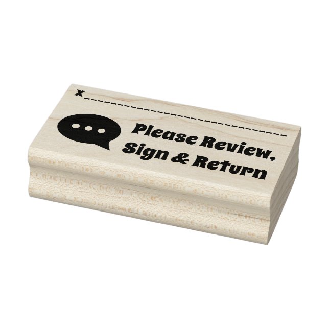 "Please Review, Sign & Return" Rubber Stamp (Stamp)